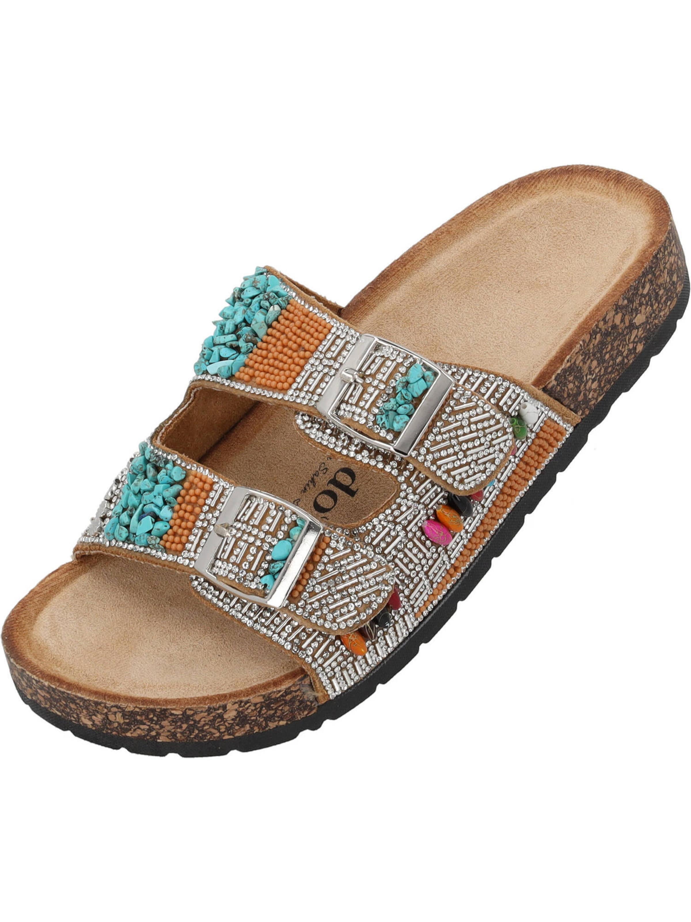 Palado by Sila Sahin Pantofle 'Viha' – béžová: přední strana