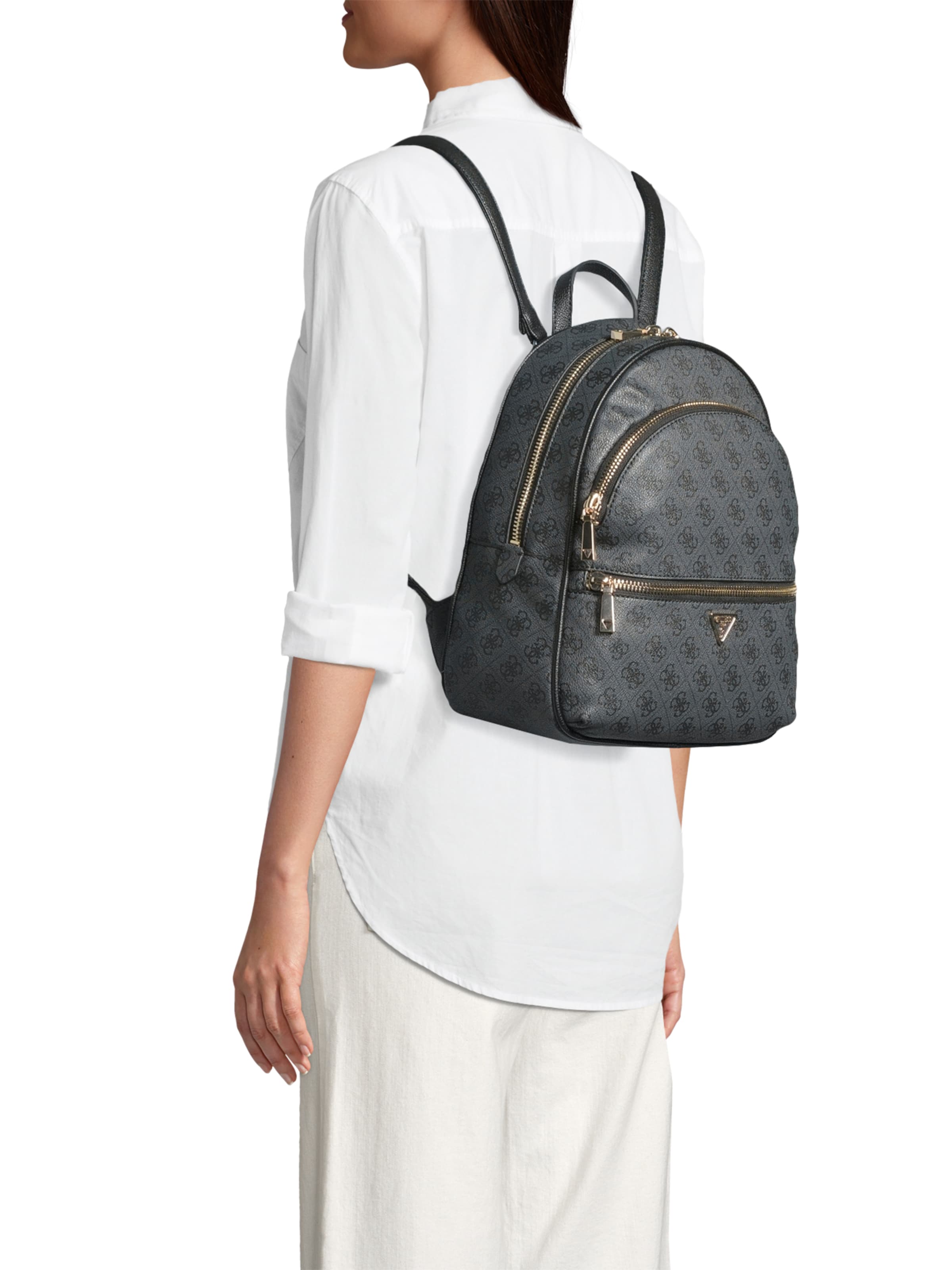 Rucsac 'MANHATTAN II LARGE BACKPACK' de la GUESS pe gri