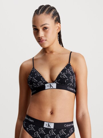 Calvin Klein Underwear Triangle Bra in Black: front