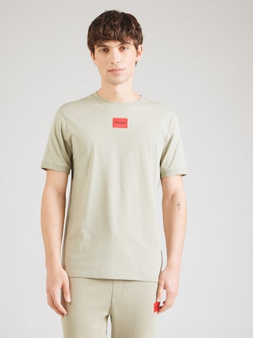 HUGO Koszulka 'Diragolino212' w kolorze zielony: przód