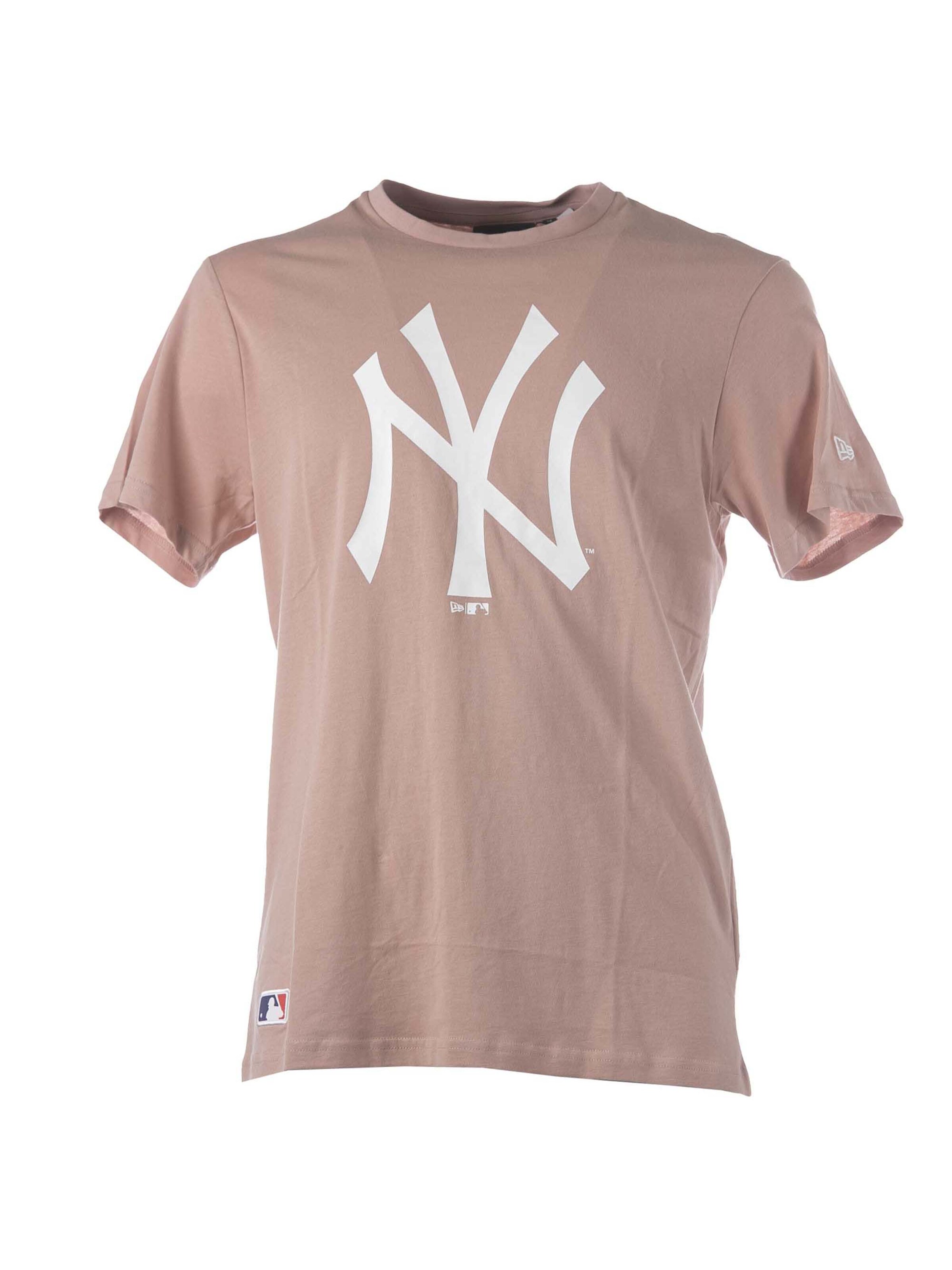 T-Shirt NEW ERA en beige : devant