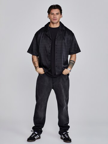 SikSilk Regular Fit Hemd in Schwarz