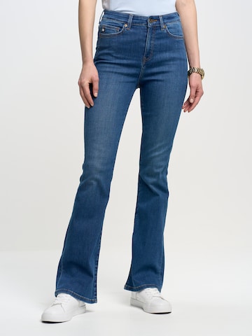 BIG STAR Flared Jeans 'CLARA FLARE' in Blauw: voorkant