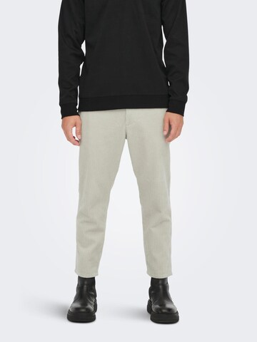 Regular Pantalon chino Only & Sons en gris : devant