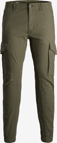 Tapered Pantaloni cargo 'Paul' di JACK & JONES in verde: frontale