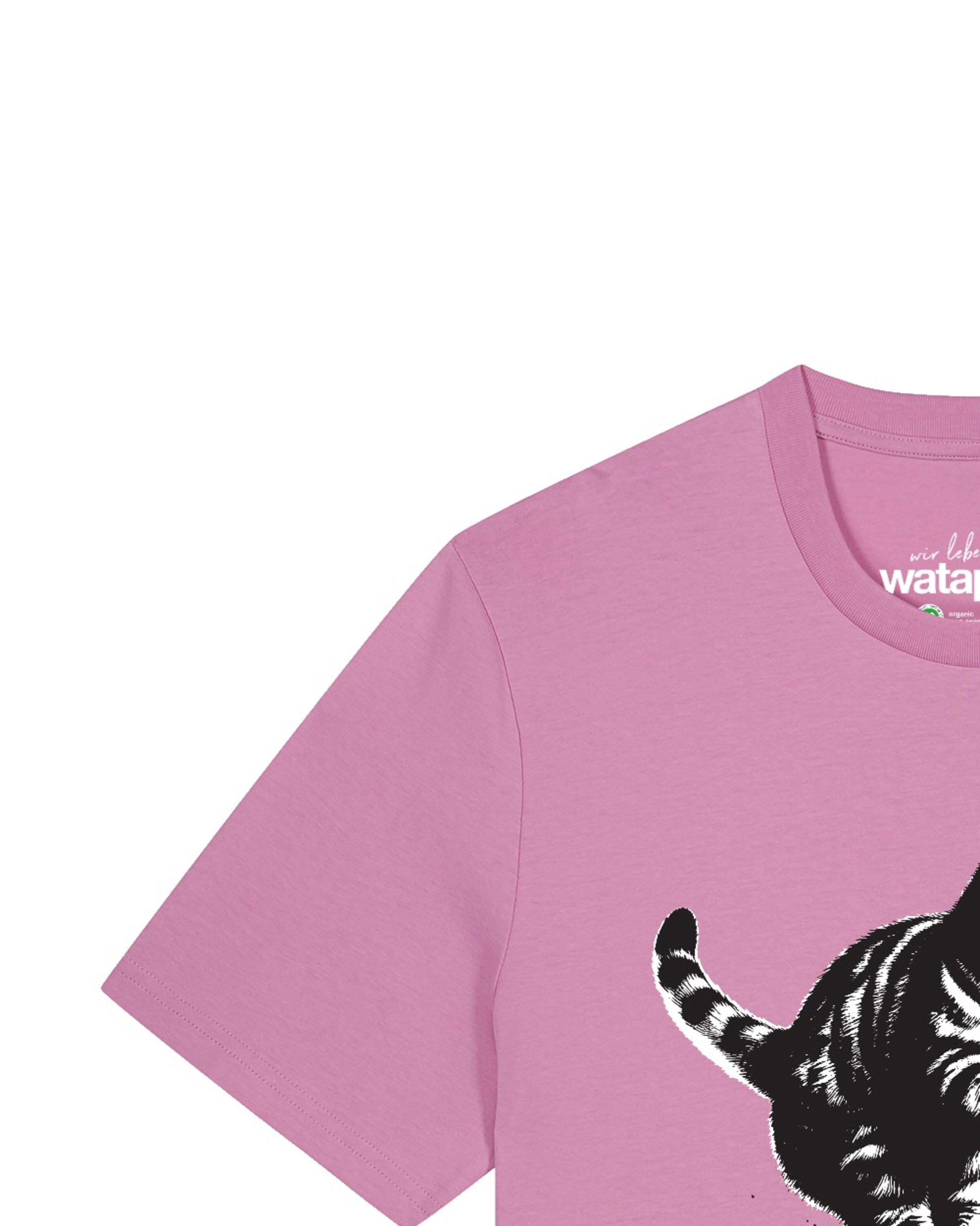 T-Shirt 'Savage Cat' Watapparel en rose