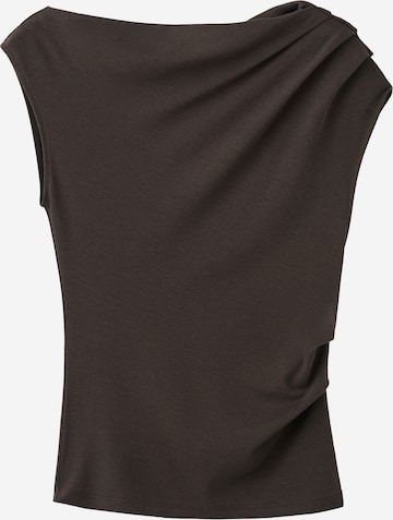 MANGO Majica 'JULINE' | rjava barva: sprednja stran