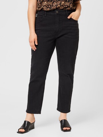 Noisy May Curve Regular Jeans 'MONI' i svart: framsida