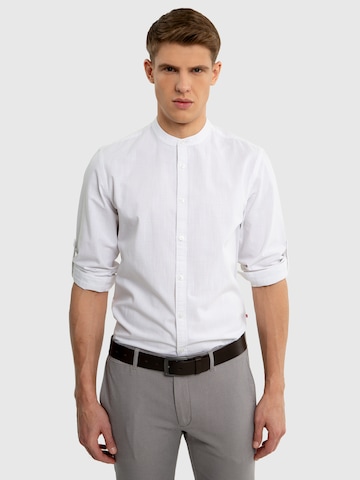 BIG STAR Regular fit Overhemd ' JANER ' in Wit: voorkant