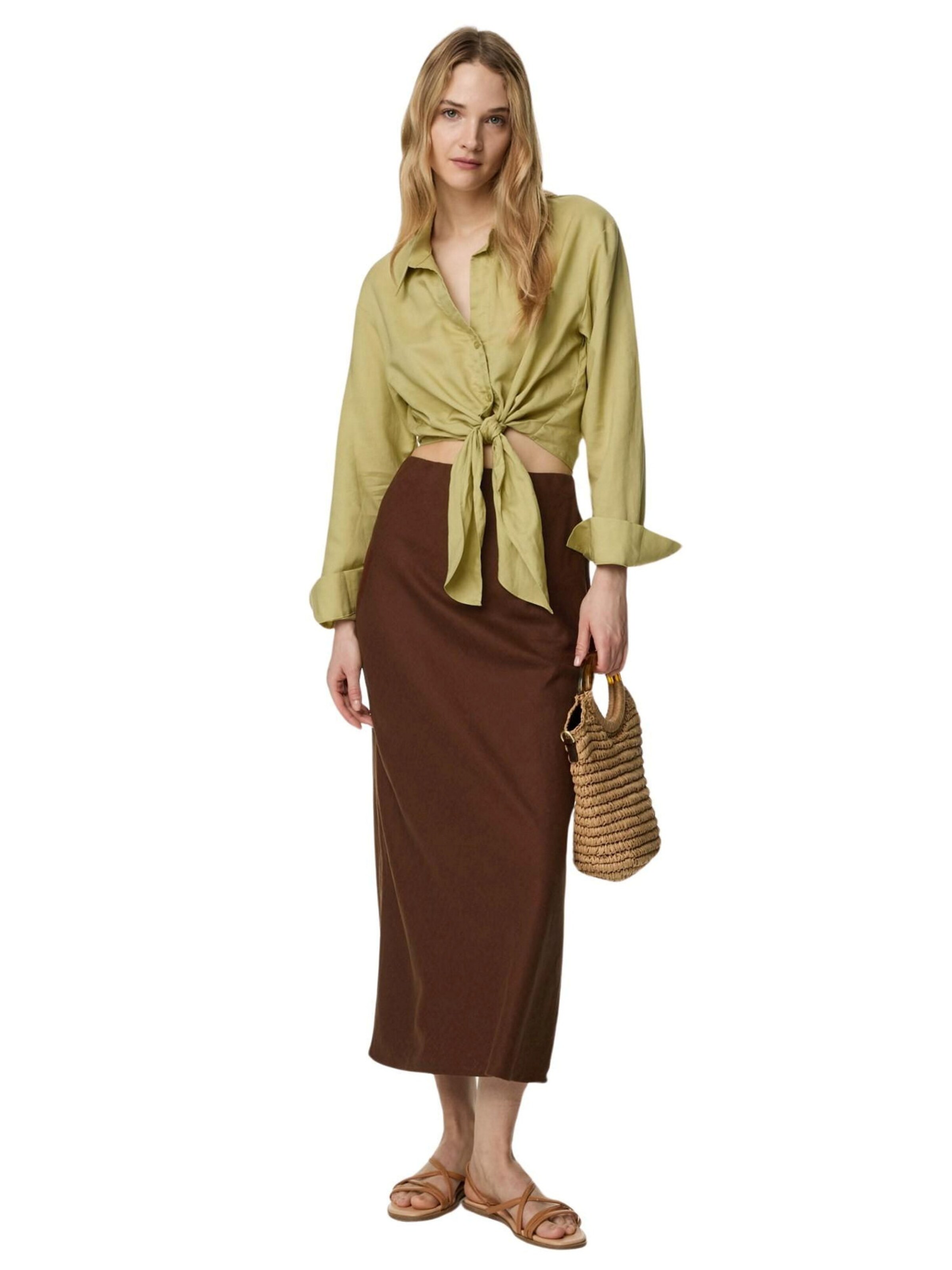 Brown skirt marks and spencer hotsell