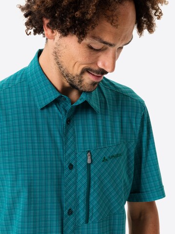 VAUDE Regular fit Athletic Button Up Shirt 'Seiland III' in Green