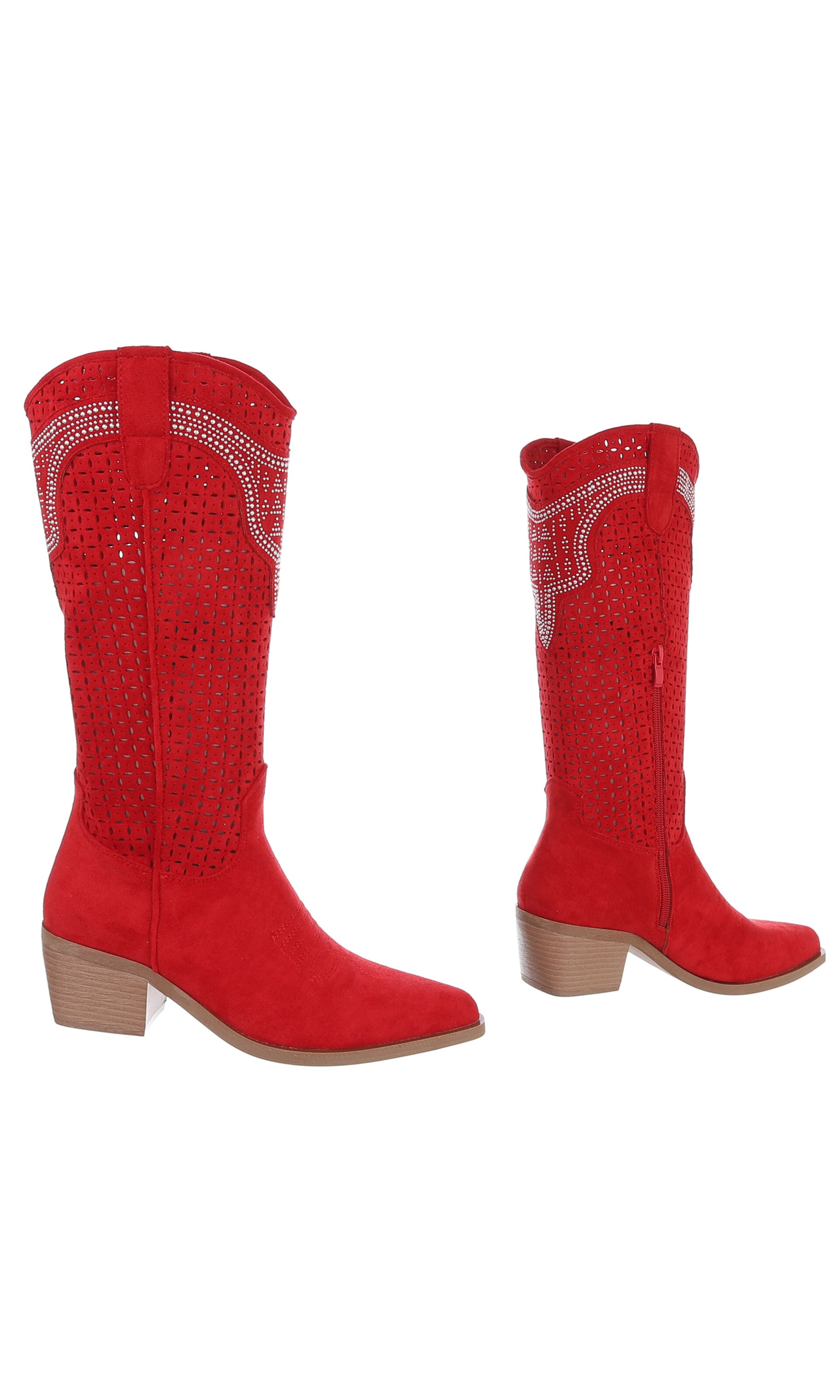 Ital-Design Cowboy Boots in Red