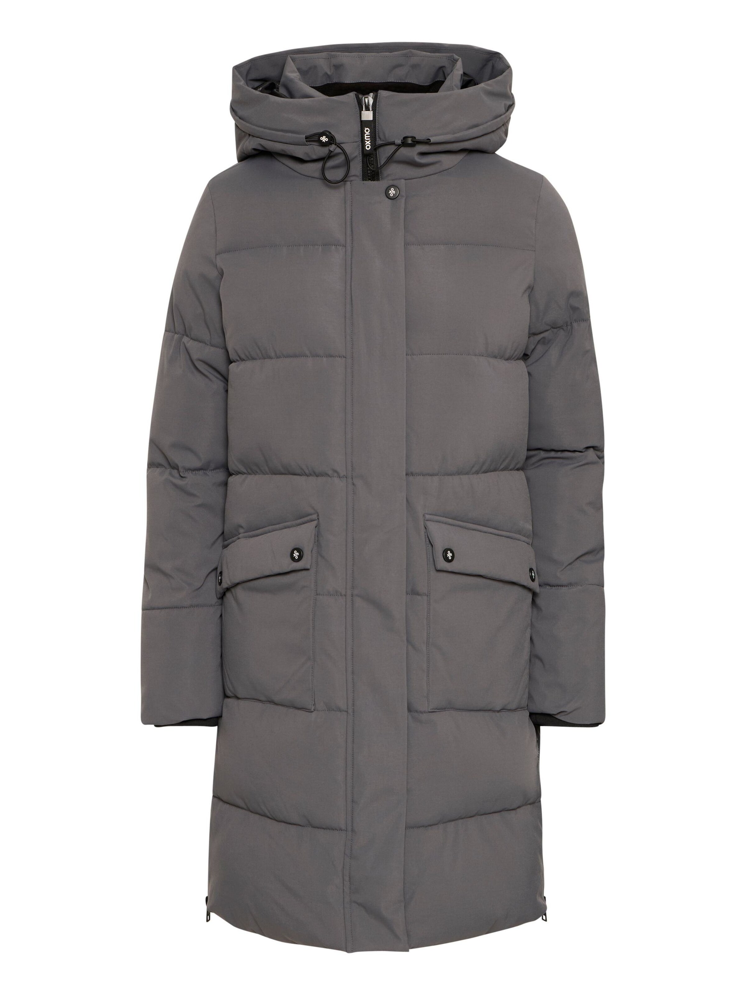 Manteau d’hiver Oxmo en gris : devant