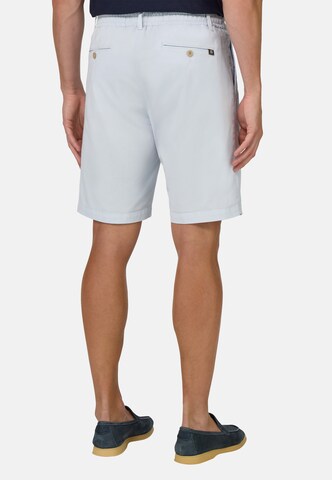 Boggi Milano Regular Bandplooibroek in Blauw