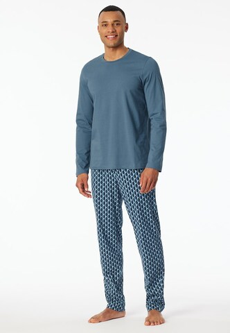 SCHIESSER Pajamas long in Blue: front