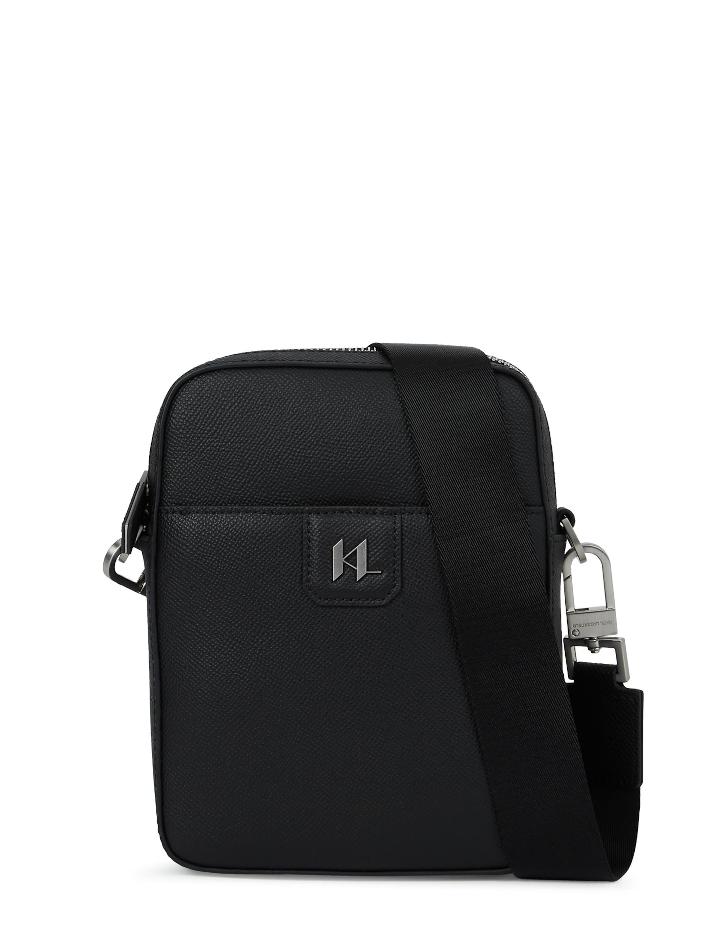juoda Karl Lagerfeld Rankinė su ilgu dirželiu: priekis