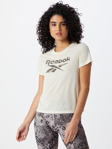 Reebok Skinny Performance Shirt 'Modern Safari' in White: front