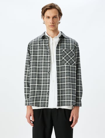 Koton Button Up Shirt in Black: front