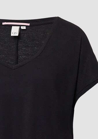 QS T-Shirt in Schwarz