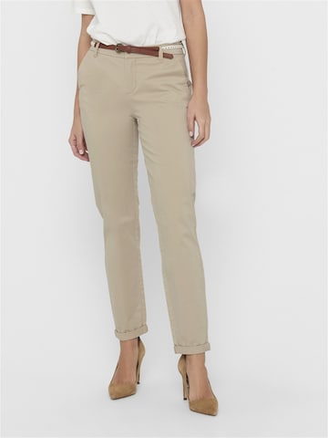 ONLY Slim fit Chino Pants 'ONLBIANA' in Beige: front