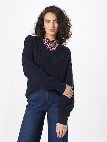 Pull-over TOMMY HILFIGER en bleu : devant