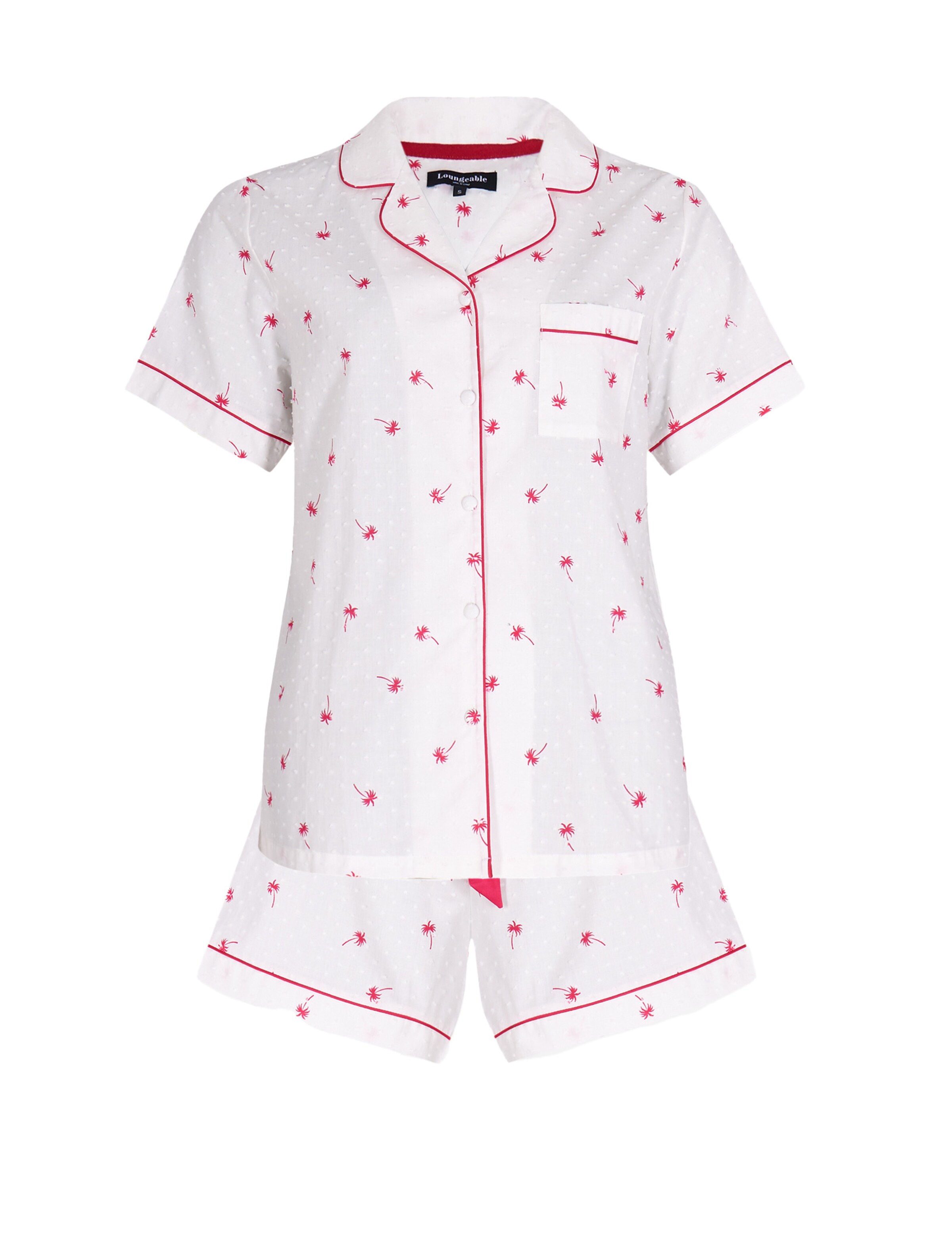 Loungeable Short Pajama Set in Red / White, Item view