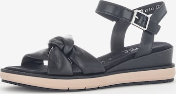 GABOR Strap Sandals in Black: front