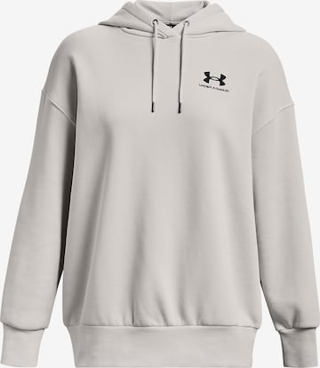 UNDER ARMOUR Athletic Sweatshirt in White: front
