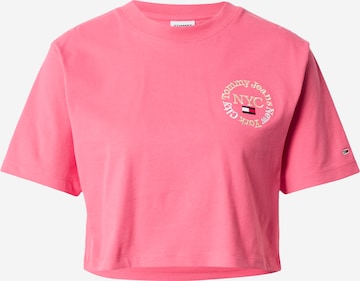 Tommy Jeans - Camiseta en rosa: frente