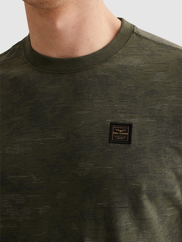 PME Legend Shirt 'PME LEGEND - T-shirt in slub cotton with allover print' in Groen