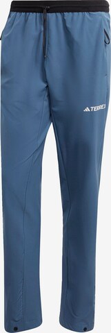 ADIDAS TERREX Regular Workout Pants in Blue: front