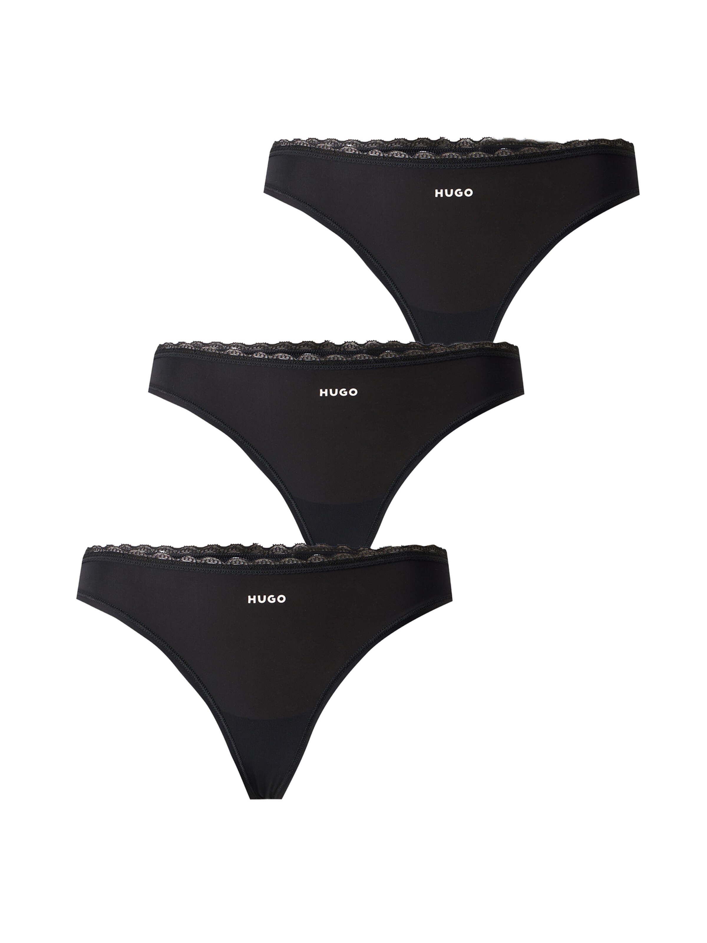String di HUGO in nero: frontale