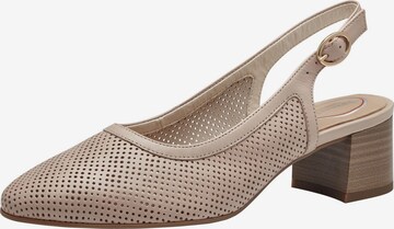 TAMARIS Slingpumps in Beige: voorkant