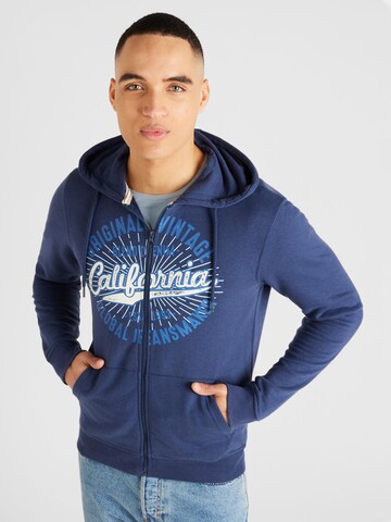 BLEND Sweat jacket in Blue: front