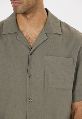 NOU Regular fit Button Up Shirt 'Dalan' in Brown