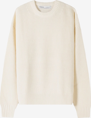 Bershka Sveter - Biela: predná strana
