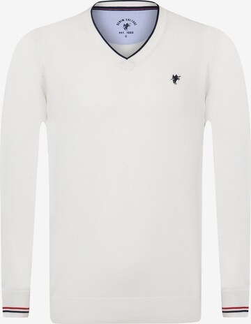 DENIM CULTURE Sweater 'Mark' in White: front