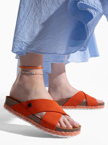 Bayton Pantofle 'Burgos' – oranžová: přední strana