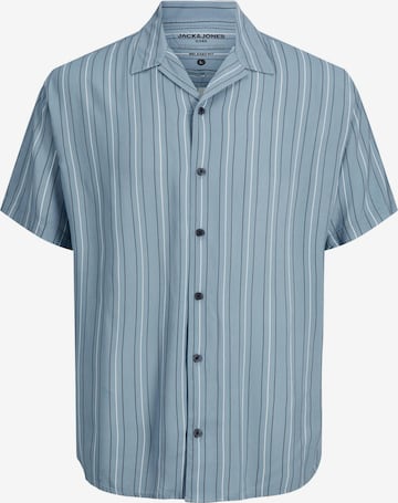 JACK & JONES Button Up Shirt 'Reggie' in Blue: front