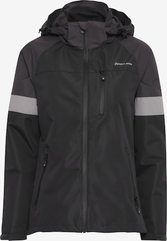 North Bend - Chaqueta funcional 'Toana' en negro: frente