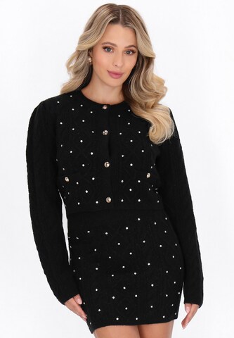 faina - Cárdigan en negro: frente