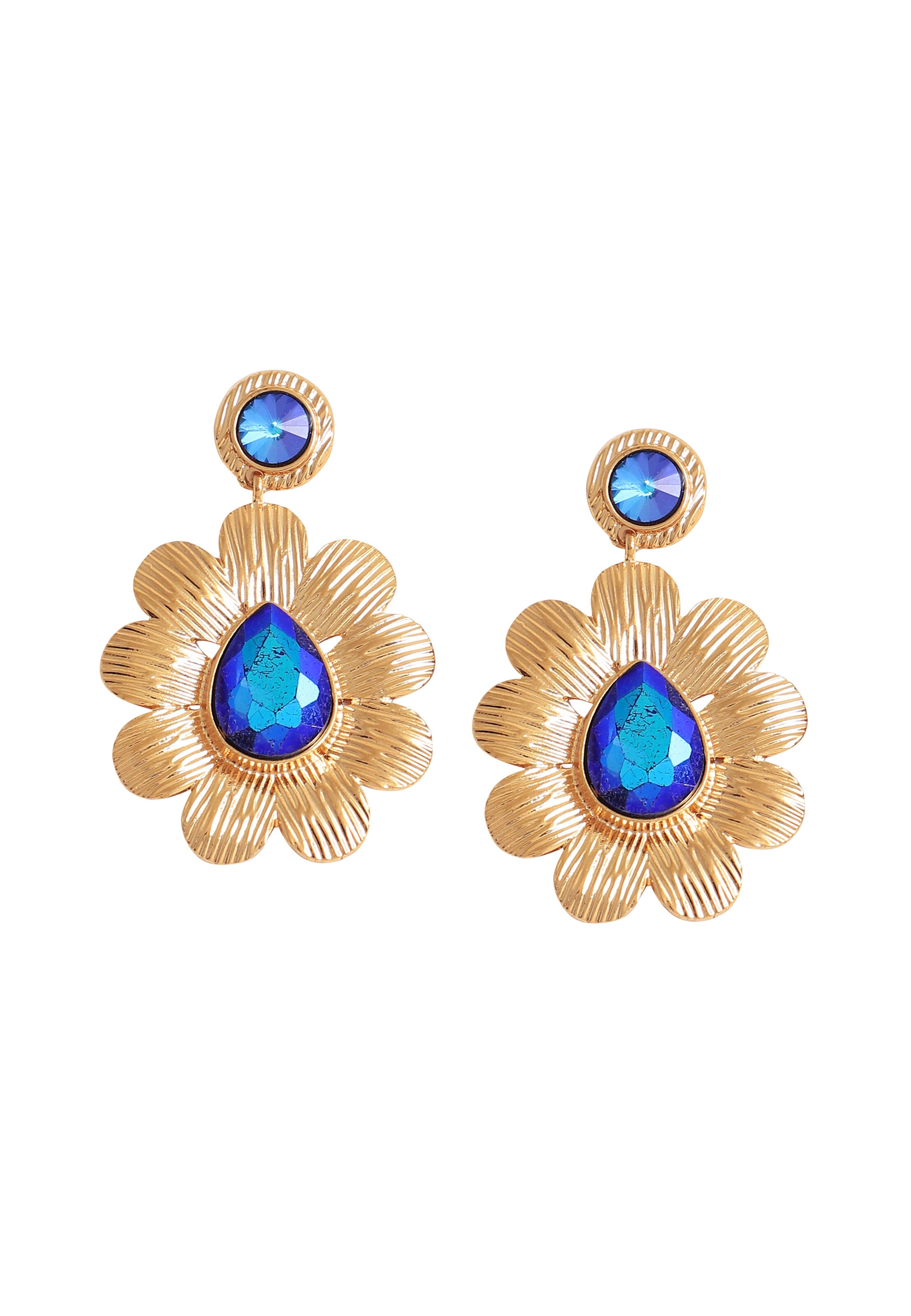 Boucles d'oreilles SOHI en or : devant