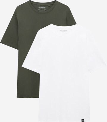 T-Shirt Pull&Bear en vert : devant