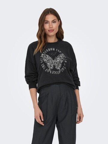ONLY Sweatshirt 'LUCINDA' in Schwarz: Vorderseite
