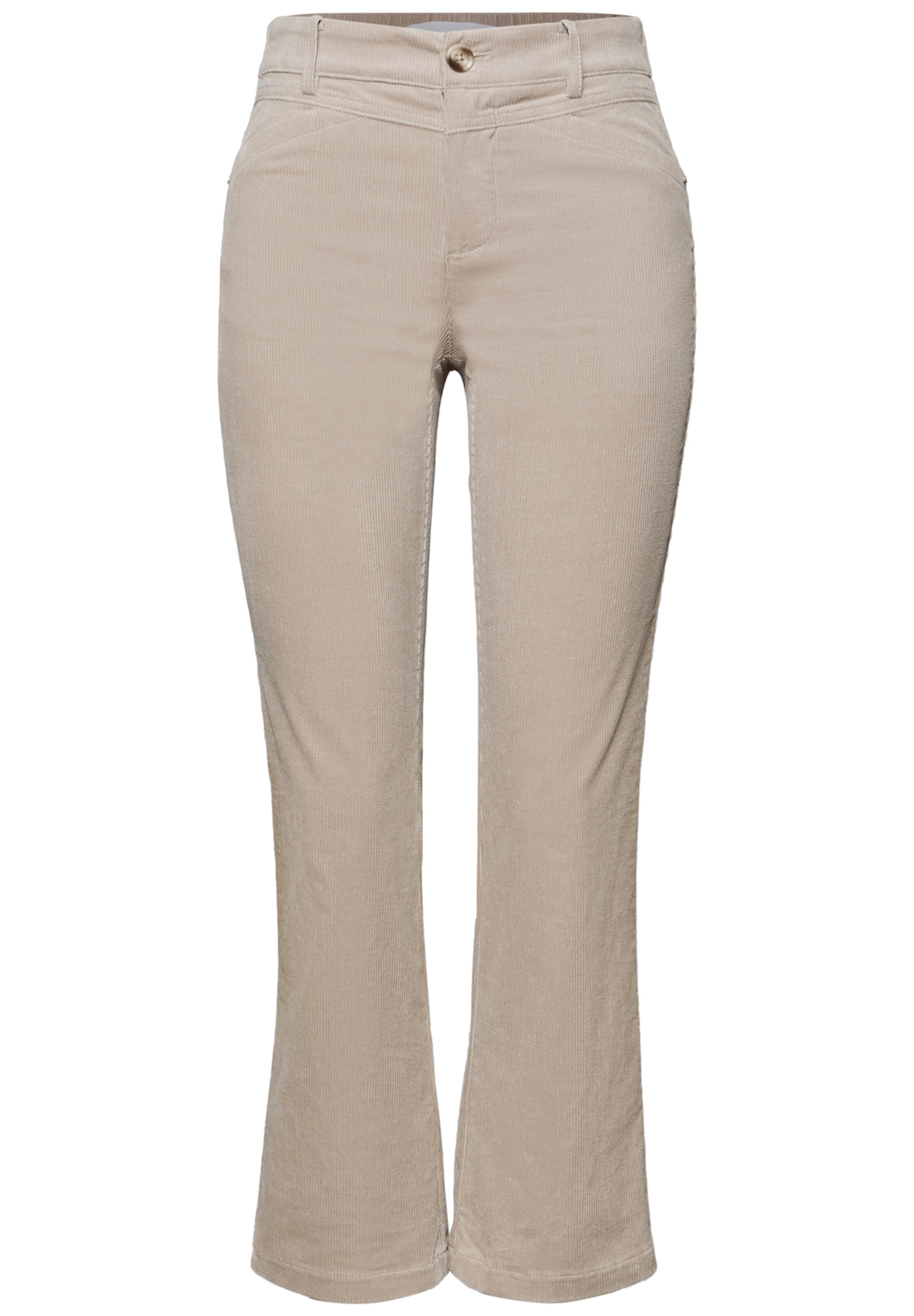 Street One Studio Flared Pants in Beige: front