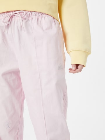 ADIDAS SPORTSWEAR Ozke Športne hlače 'Loose With Healing Crystals-Inspired Graphics' | roza barva