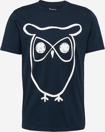 KnowledgeCotton Apparel T-Shirt  (GOTS) in Blau: predná strana