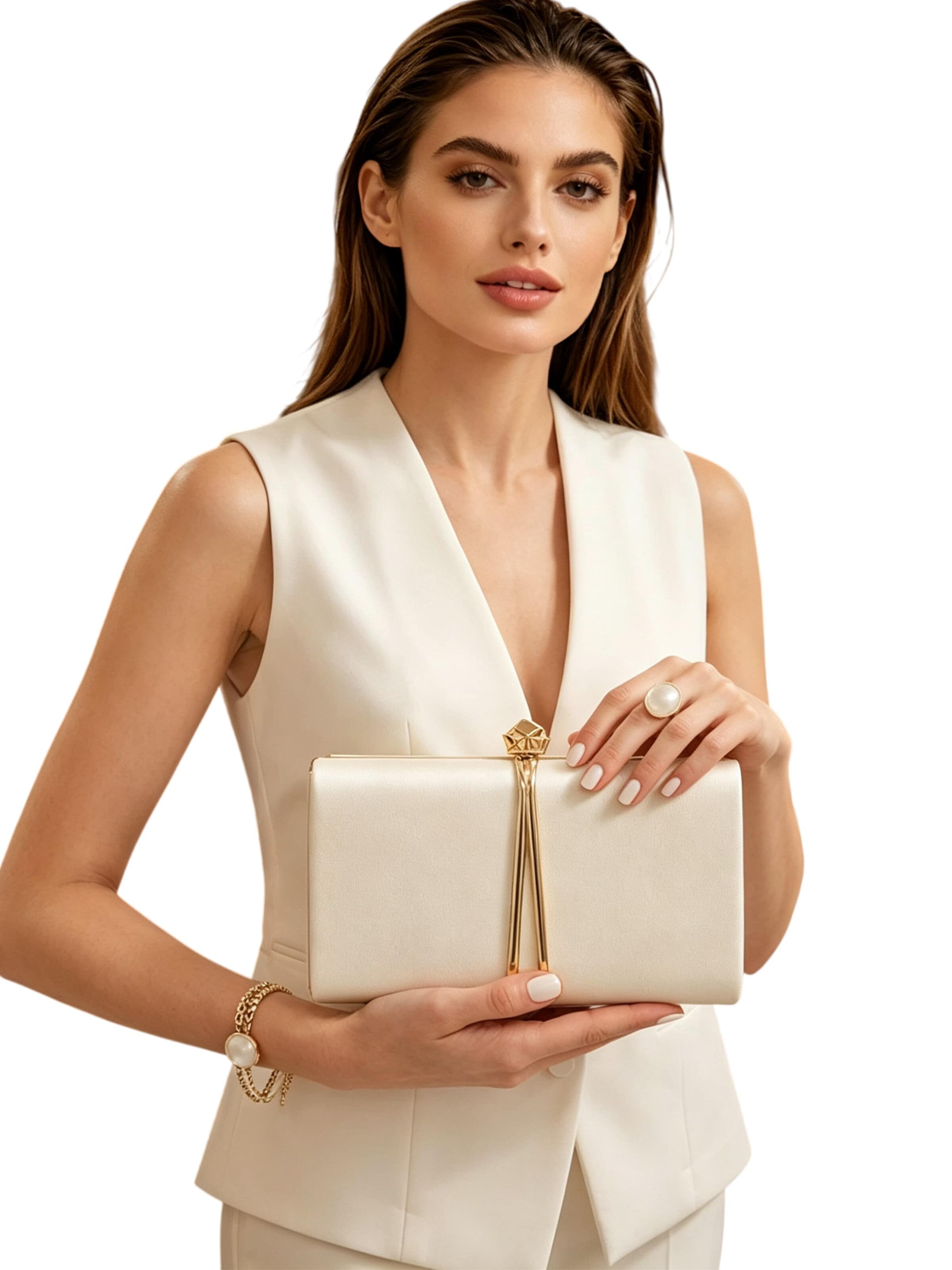 Magicshe Clutch 'Mode Clutch' in Beige