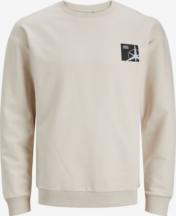 JACK & JONES Sweatshirt 'Filo' in Beige: voorkant