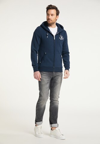 DreiMaster Maritim Zip-Up Hoodie in Blue